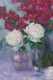 Original art for sale at UGallery.com | Gladiolas and Peonies by Oksana Johnson | $1,775 | oil painting | 28' h x 22' w | thumbnail 4