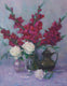 Original art for sale at UGallery.com | Gladiolas and Peonies by Oksana Johnson | $1,775 | oil painting | 28' h x 22' w | thumbnail 1