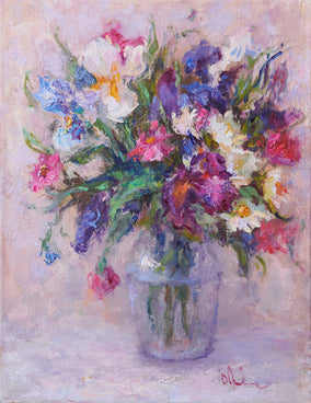 Original art for sale at UGallery.com | Spring Bouquet by Oksana Johnson | $1,000 | oil painting | 18' h x 14' w