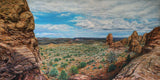 Original art for sale at UGallery.com | Summer in the Valley by Olena Nabilsky | $1,200 | oil painting | 18' h x 36' w | thumbnail 1