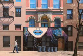 Original art for sale at UGallery.com | On St Marks Place by Nick Savides | $3,700 | oil painting | 24' h x 36' w