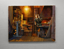 Original art for sale at UGallery.com | My Favorite Anvil by Onelio Marrero | $1,125 | oil painting | 18' h x 24' w | thumbnail 4