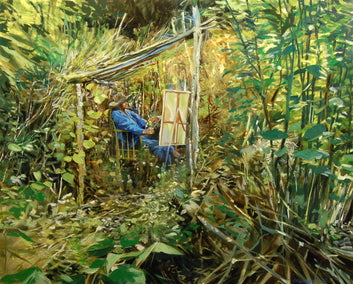 oil painting by Onelio Marrero titled Wilderness Studio