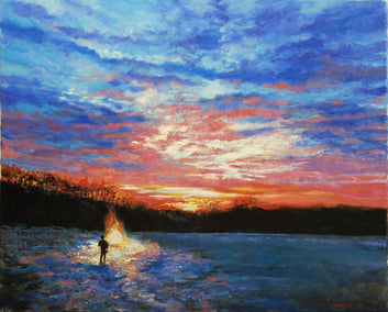 oil painting by Onelio Marrero titled Winter Solstice Dawn