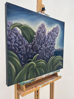 Island Lilac Hugs by Pamela Hoke |  Side View of Artwork 