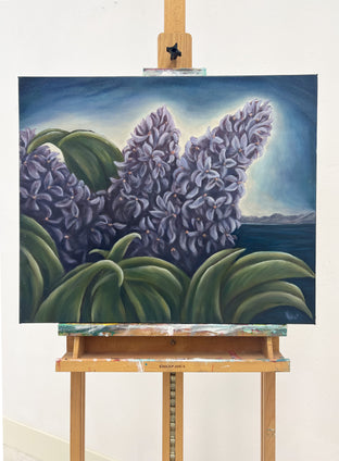 Island Lilac Hugs by Pamela Hoke |   Closeup View of Artwork 