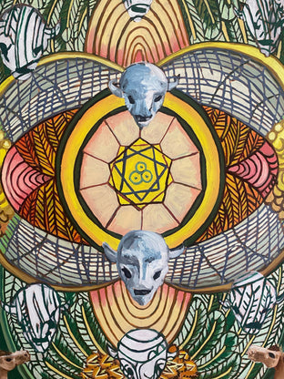 Eight of Pentacles by Rachel Srinivasan |   Closeup View of Artwork 