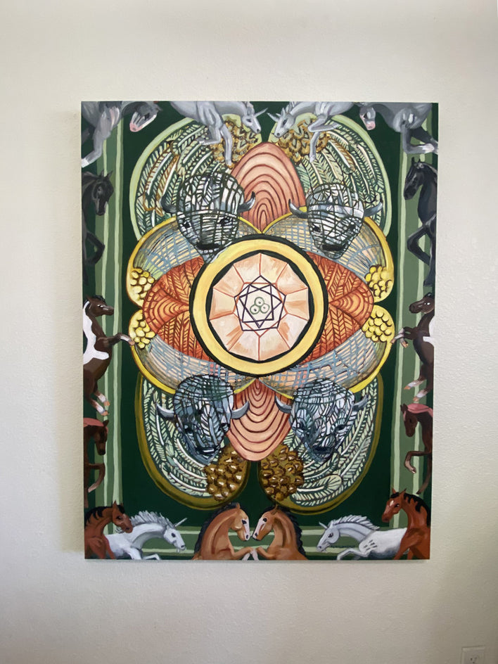 Four of Pentacles by Rachel Srinivasan |  Context View of Artwork