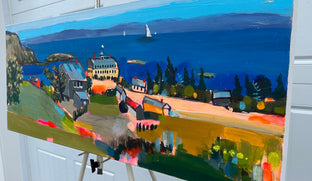 A Day on Monhegan Island by Rebecca Klementovich |  Side View of Artwork 