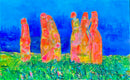 Original art for sale at UGallery.com | Spring Forward by Robin Okun | $2,300 | acrylic painting | 30' h x 48' w | thumbnail 1