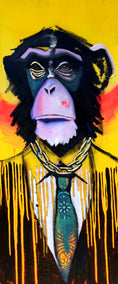 mixed media artwork by Scott Dykema titled A Boss Chimp