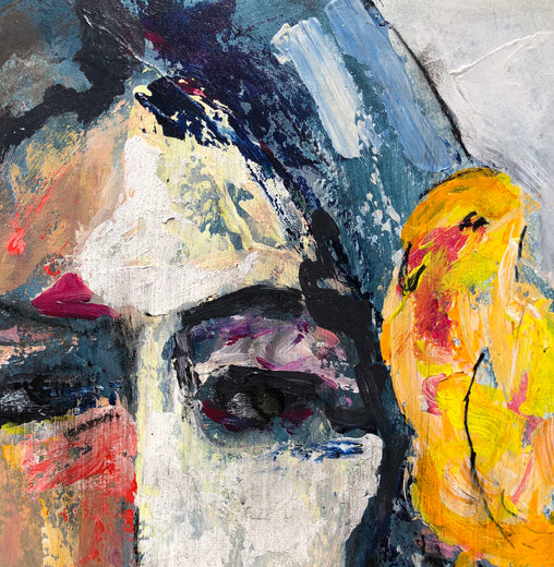 Bird Song by Sharon Sieben |   Closeup View of Artwork