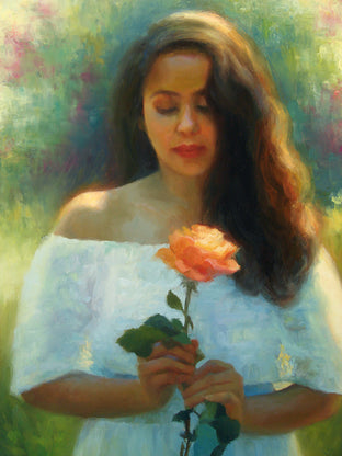One Perfect Rose by Sherri Aldawood |   Closeup View of Artwork 