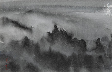 watercolor painting by Siyuan Ma titled Mountain Reverie Series 14