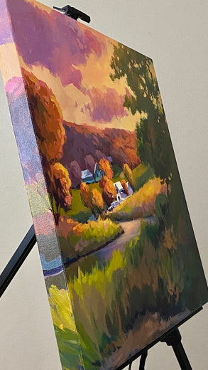 Golden Hour by Sri Rao |  Side View of Artwork