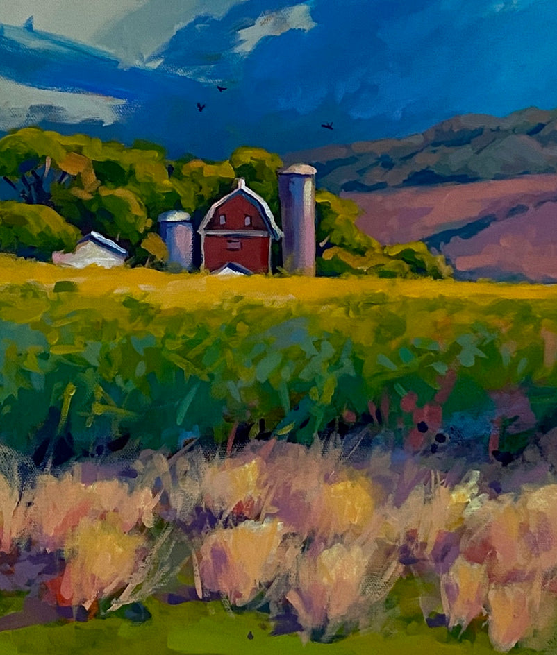 One Morning That Summer by Sri Rao |  Closeup View of Artwork