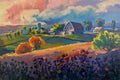 Original art for sale at UGallery.com | Sunset Retreat by Sri Rao | $1,800 | acrylic painting | 24' h x 36' w | thumbnail 1