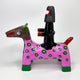 Original art for sale at UGallery.com | Pink Horse Bushranger by Stefan Mager | $400 | mixed media artwork | 8.6' h x 9.4' w | thumbnail 3