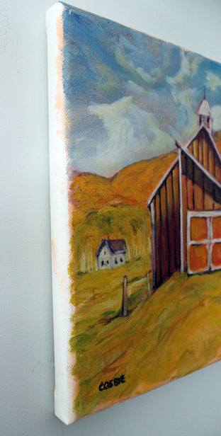 Grandview Farm Barn, Stowe, Vermont by Doug Cosbie |  Side View of Artwork 