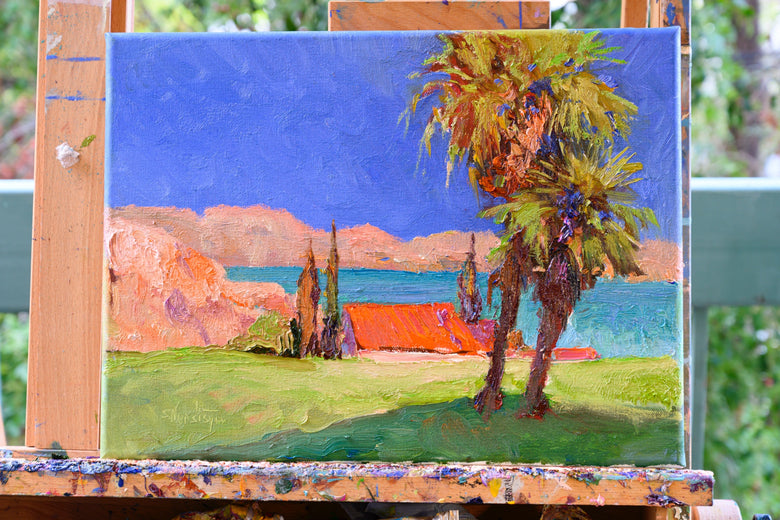 Landscape from Malibu by Suren Nersisyan |  Side View of Artwork