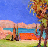 Original art for sale at UGallery.com | Landscape from Malibu by Suren Nersisyan | $375 | oil painting | 12' h x 16' w | thumbnail 4