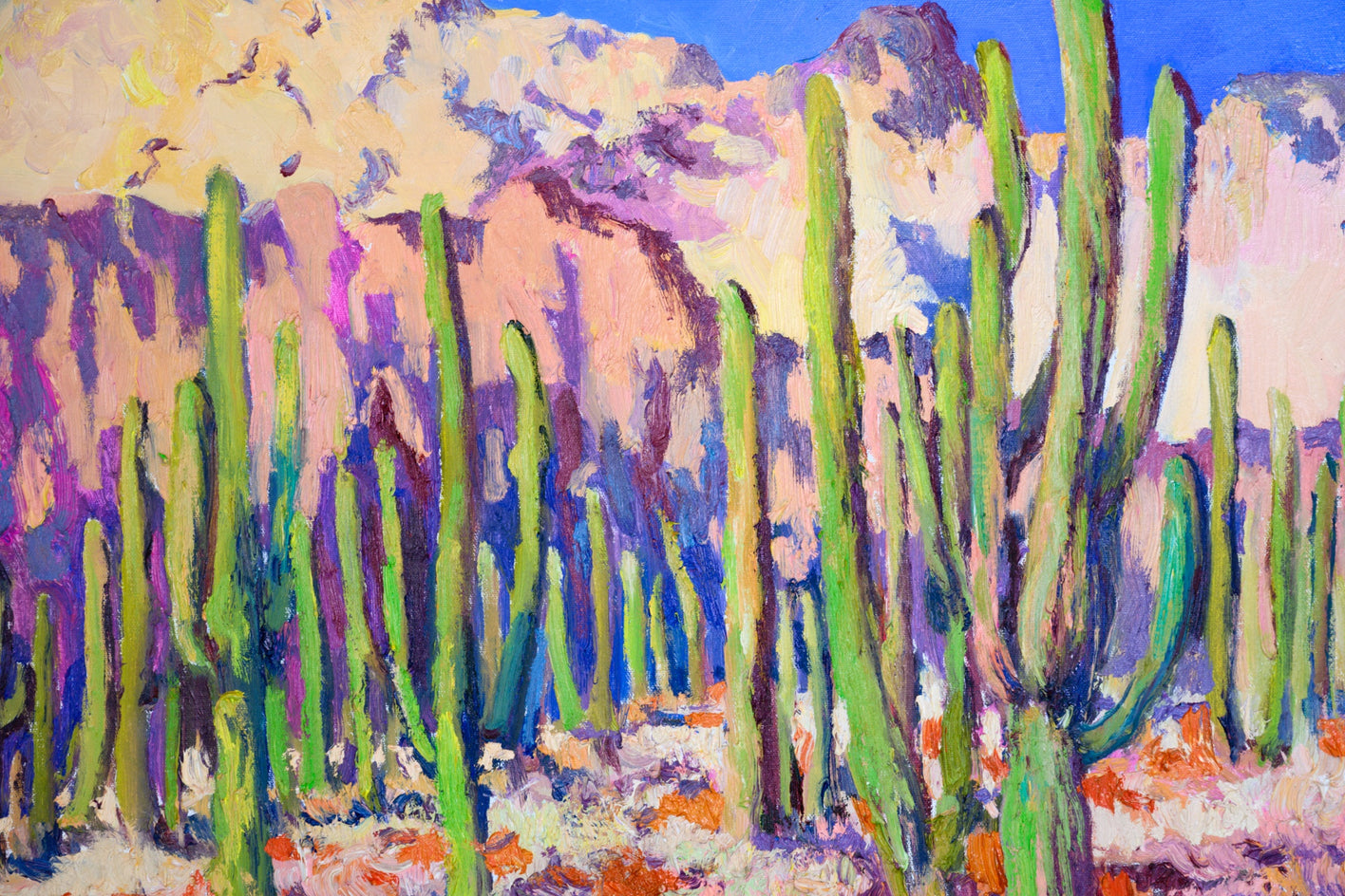 The Land of Saguaro Cactuses by Suren Nersisyan |  Side View of Artwork