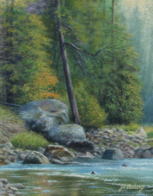 oil painting by Jo Galang titled The Dipping Pool