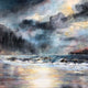 Original art for sale at UGallery.com | Reflected Moonlight by Tiffany Blaise | $950 | mixed media artwork | 20' h x 20' w | thumbnail 1