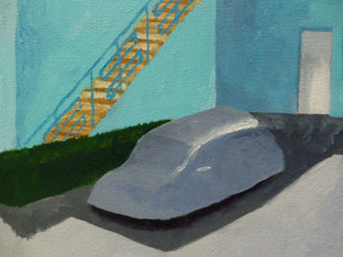 Turquoise Modern by Mitchell Freifeld |   Closeup View of Artwork 