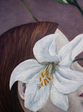 Original art for sale at UGallery.com | Lilium II by Agnieszka Potrzebnicka | $1,000 | oil painting | 20' h x 20' w | thumbnail 4