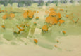 Original art for sale at UGallery.com | Yellow Hill by Vahe Yeremyan | $2,875 | oil painting | 37' h x 36.5' w | thumbnail 2