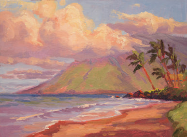 oil painting by Karen E Lewis titled West Maui in Spring