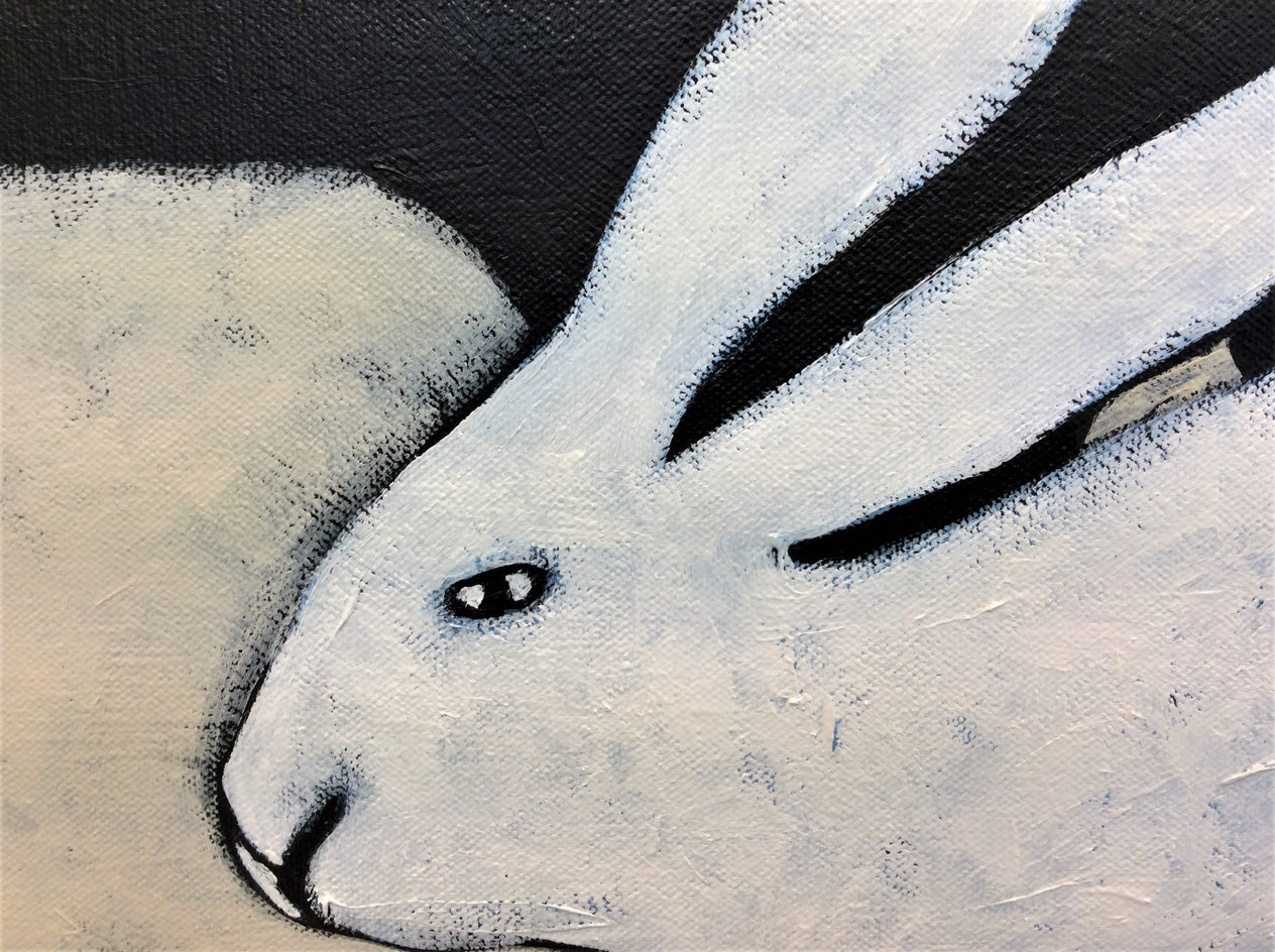 White Rabbits by Jaime Ellsworth |  Closeup View of Artwork