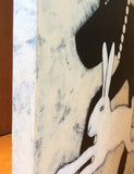 Original art for sale at UGallery.com | White Rabbits by Jaime Ellsworth | $3,200 | acrylic painting | 30' h x 40' w | thumbnail 2