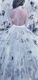 Original art for sale at UGallery.com | Patterns in White by Mary Pratt | $2,600 | oil painting | 48' h x 24' w | thumbnail 1