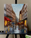 Original art for sale at UGallery.com | Rainy Day, Paris Market by Yangzi Xu | $400 | oil painting | 14' h x 11' w | thumbnail 3