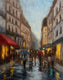 Original art for sale at UGallery.com | Rainy Day, Paris Market by Yangzi Xu | $400 | oil painting | 14' h x 11' w | thumbnail 1
