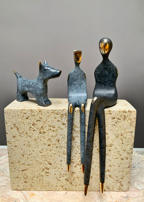Original art for sale at UGallery.com | Mother and Child with Dog by Yenny Cocq | $1,875 | sculpture | 10' h x 5' w