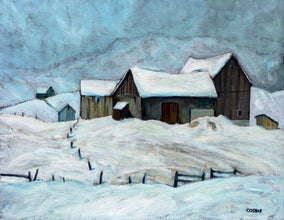 Original art for sale at UGallery.com | Snow-Bound by Doug Cosbie | $375 | oil painting | 11' h x 14' w