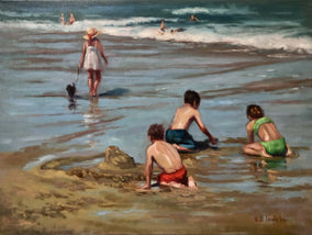 Original art for sale at UGallery.com | Outgoing Tide by Faye Vander Veer | $1,900 | oil painting | 18' h x 24' w