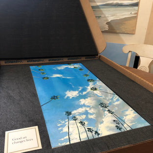  Artist Jesse Aldana's painting in a UGallery custom art box 