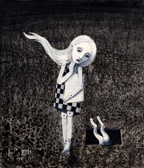 Original art for sale at UGallery.com | Alice by Krzysztof Iwin | $1,250 | acrylic painting | 12' h x 11' w