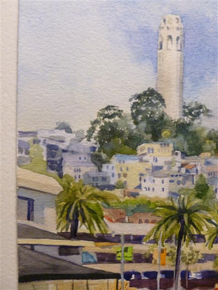 Coit Tower, San Francisco by Catherine McCargar |  Side View of Artwork 