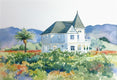 Original art for sale at UGallery.com | Vineyard Victorian by Catherine McCargar | $350 | watercolor painting | 8' h x 12' w | thumbnail 1