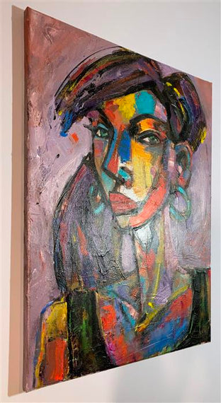 Meeting for a Drink by Allen Wittert |  Side View of Artwork 