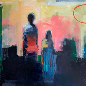 Original art for sale at UGallery.com | Remembering by Gena Brodie Robbins | $3,100 | mixed media artwork | 36' h x 36' w