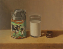 Original art for sale at UGallery.com | Got Milk? II by Jose H. Alvarenga | $850 | oil painting | 11' h x 14' w | thumbnail 1