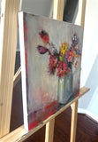 Original art for sale at UGallery.com | Colorful Bouquet by Elif Burduroglu | $625 | oil painting | 12' h x 12' w | thumbnail 2