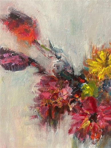 Colorful Bouquet by Elif Burduroglu |   Closeup View of Artwork 