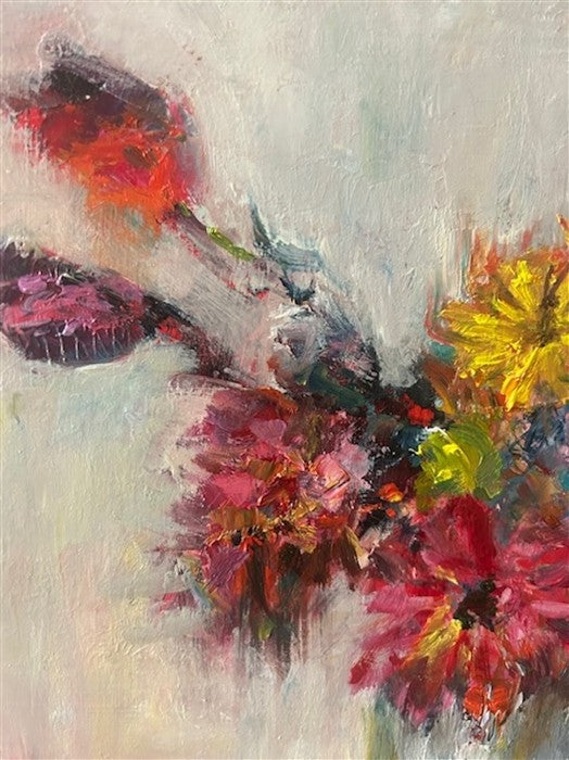 Colorful Bouquet by Elif Burduroglu |  Closeup View of Artwork 